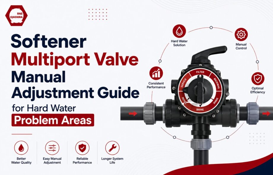 Multiport valve for water softener